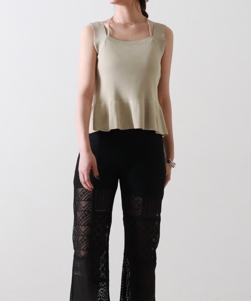 Cheek(チーク)の「ホルターネックニットプルオーバー(ニット/セーター・レディース・ネイビー/レッド/アイボリー・MEDIUM)」の7枚目の写真