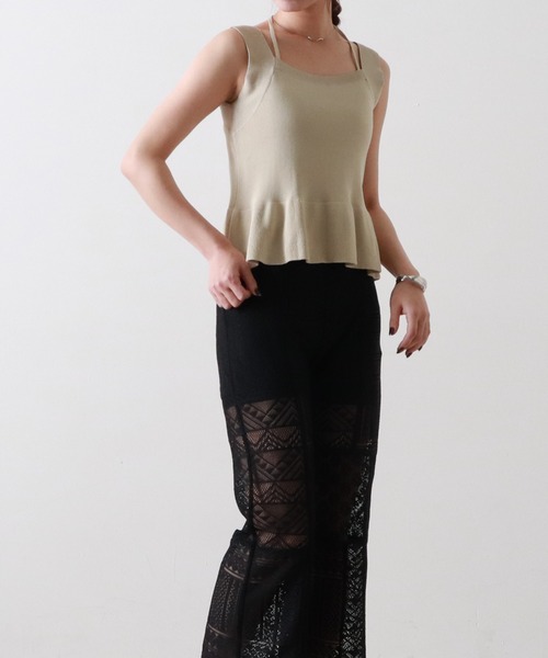 Cheek(チーク)の「ホルターネックニットプルオーバー(ニット/セーター・レディース・ネイビー/レッド/アイボリー・MEDIUM)」の8枚目の写真