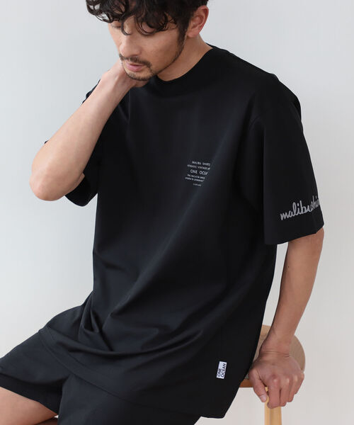 B:MING by BEAMS（ビーミングバイビームス）の「MALIBU SHIRTS x B:MING by BEAMS / 別注 LAND AND  WATER Tシャツ(セットアップ対応)（Tシャツ/カットソー・メンズ・ブラック/ホワイト/ネイビー・MEDIUM/LARGE/X-LARGE）」の3枚目の写真