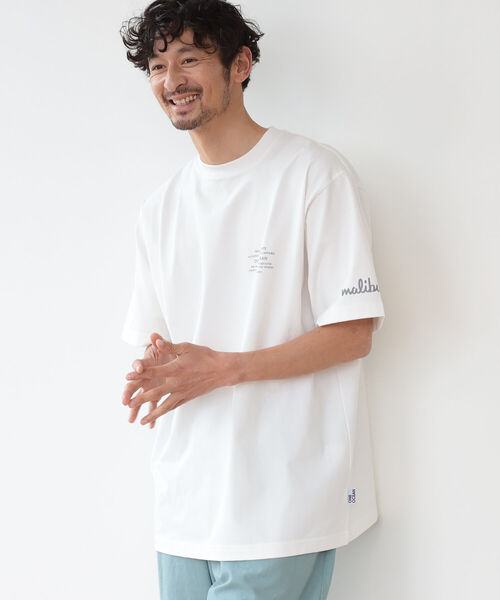 B:MING by BEAMS（ビーミングバイビームス）の「MALIBU SHIRTS x B:MING by BEAMS / 別注 LAND AND  WATER Tシャツ(セットアップ対応)（Tシャツ/カットソー・メンズ・ブラック/ホワイト/ネイビー・MEDIUM/LARGE/X-LARGE）」の8枚目の写真