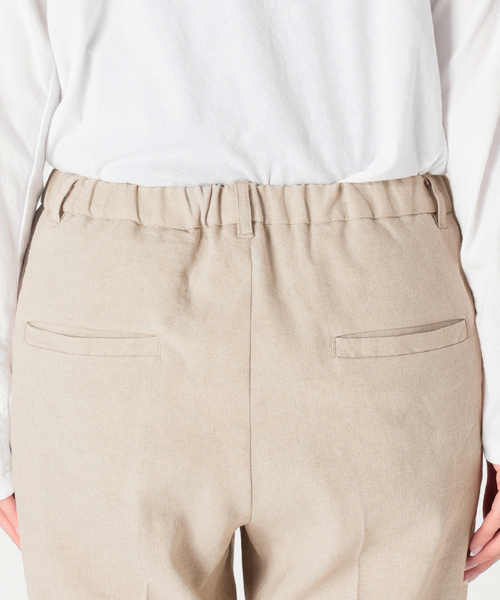 AP STUDIO(エーピーストゥディオ)の「イージーリネンポリエステルパンツ(スラックス・レディース・ブラック/ナチュラル/ベージュ・34/36/38)」の6枚目の写真