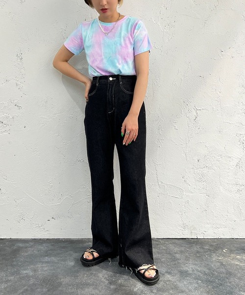 apres jour mignon(アプレジュールミニョン)の「マーブル柄トップス【ZOZOTOWN限定アイテム】(Tシャツ/カットソー・レディース・ブルー系その他/グリーン系その他/ピンク系その他・フリー/X-LARGE)」の12枚目の写真