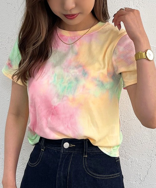 apres jour mignon(アプレジュールミニョン)の「マーブル柄トップス【ZOZOTOWN限定アイテム】(Tシャツ/カットソー・レディース・ブルー系その他/グリーン系その他/ピンク系その他・フリー/X-LARGE)」の14枚目の写真