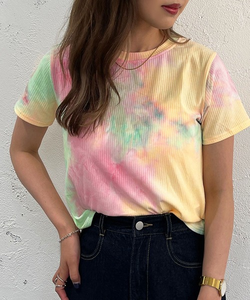apres jour mignon(アプレジュールミニョン)の「マーブル柄トップス【ZOZOTOWN限定アイテム】(Tシャツ/カットソー・レディース・ブルー系その他/グリーン系その他/ピンク系その他・フリー/X-LARGE)」の15枚目の写真