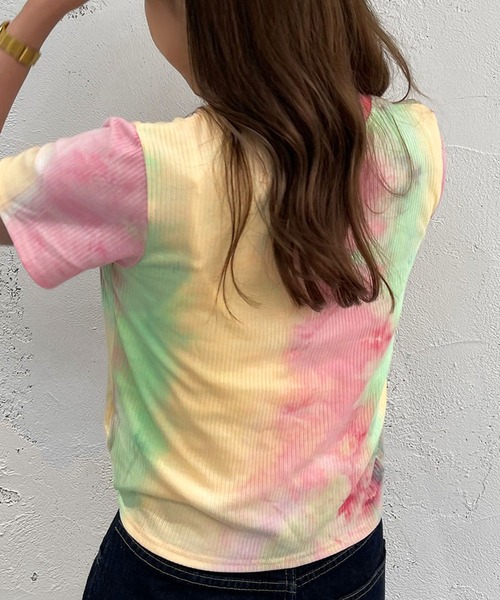apres jour mignon(アプレジュールミニョン)の「マーブル柄トップス【ZOZOTOWN限定アイテム】(Tシャツ/カットソー・レディース・ブルー系その他/グリーン系その他/ピンク系その他・フリー/X-LARGE)」の16枚目の写真
