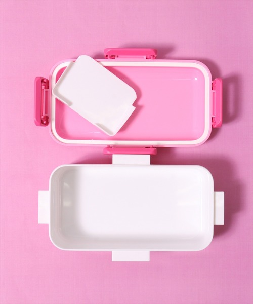 BAYBLO（ベイブロ）の「(SK)抗菌 ふわっと盛れる 弁当箱[530ml]（お弁当箱・キッズ・ブルー系その他/パープル系その他/ホワイト×ブラック/ライトパープル/クリーム/ライトピンク/サックスブルー/ターコイズブルー/ピンク系/ライラック系・ONE SIZE）」の17枚目の写真