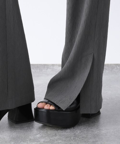 JEANASIS（ジーナシス）の「サマープリーツジャガードフレアパンツ【SETUP対応】/296928（スラックス・レディース・グレー/ピンク/グリーン/アイボリー/ライトパープル/ダークグリーン/スミクロ/パープル・SMALL/MEDIUM）」の20枚目の写真