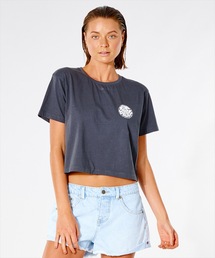 【RIP CURL リップカール】WETTIE ICON TEE II/ショート丈(短丈)バックプリントTシャツ