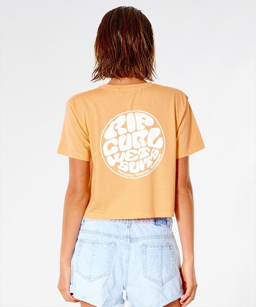 rip curl（リップカール）の「【RIP CURL リップカール】WETTIE ICON TEE II/ショート丈(短丈）バックプリントTシャツ（Tシャツ/カットソー・レディース・ゴールド/ブラック系その他/アクア/コーラル・SMALL/MEDIUM/LARGE）」の15枚目の写真