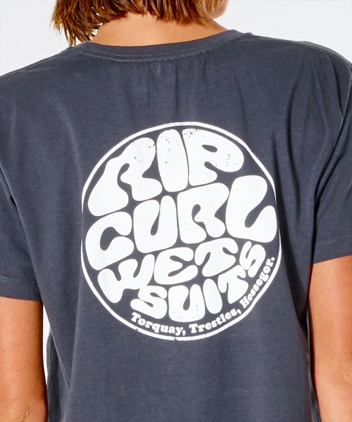 rip curl（リップカール）の「【RIP CURL リップカール】WETTIE ICON TEE II/ショート丈(短丈）バックプリントTシャツ（Tシャツ/カットソー・レディース・ゴールド/ブラック系その他/アクア/コーラル・SMALL/MEDIUM/LARGE）」の13枚目の写真