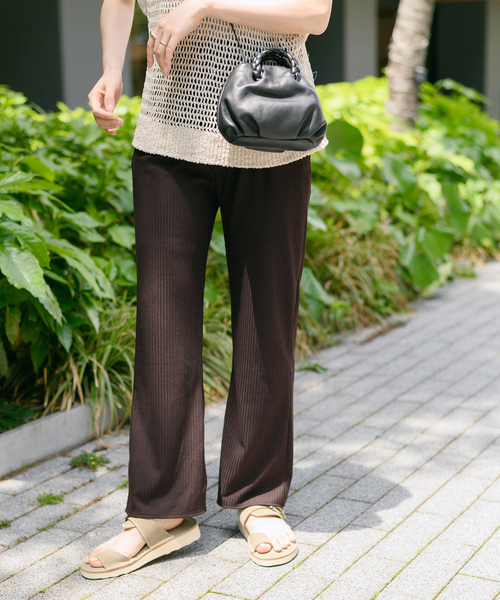 journal standard L'essage（ジャーナルスタンダードレサージュ）の「ストレッチリブパンツ（その他パンツ・レディース・ブラック/ブラウン/グレー・FREE）」の19枚目の写真