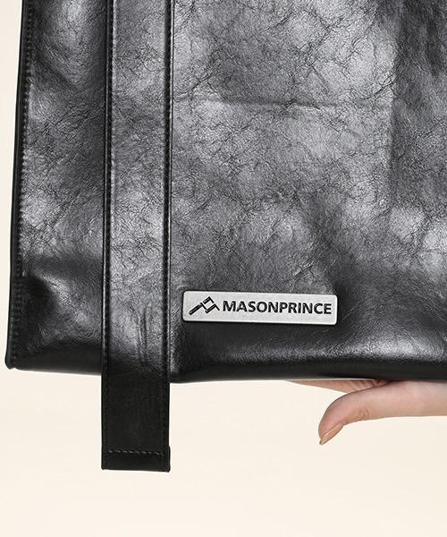 MASONPRINCE（メイソンプリンス）の「2way Puレザーショルダーバッグ BB2007【MASONPRINCE】（ショルダーバッグ・メンズ・ブラック・FREE）」の8枚目の写真