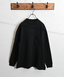 モックネックポケットロングTシャツ レディース メンズ
