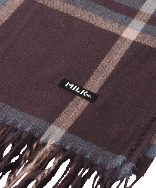 MILKFED.（ミルクフェド）の「BAR LOGO PLAID STOLE（ストール/ショール・レディース・ブラック/ブラウン/オフホワイト・ONE SIZE）」の12枚目の写真