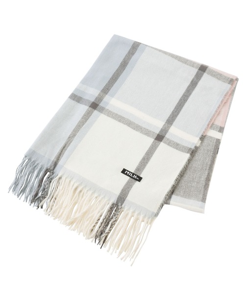 MILKFED.（ミルクフェド）の「BAR LOGO PLAID STOLE（ストール/ショール・レディース・ブラック/ブラウン/オフホワイト・ONE SIZE）」の14枚目の写真