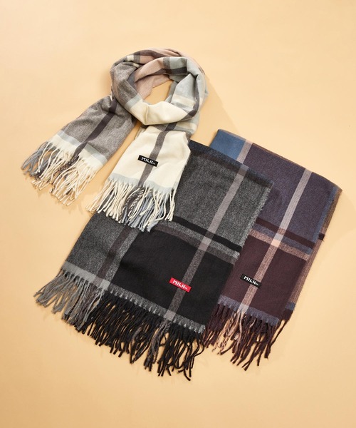 MILKFED.（ミルクフェド）の「BAR LOGO PLAID STOLE（ストール/ショール・レディース・ブラック/ブラウン/オフホワイト・ONE SIZE）」の17枚目の写真