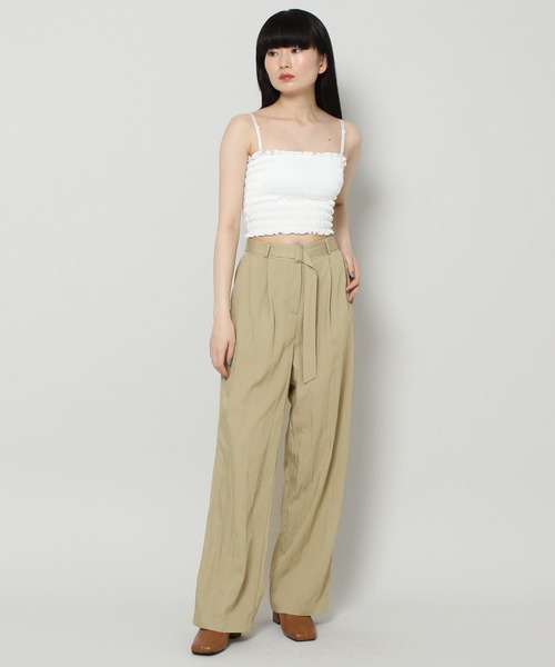 ALAND（エーランド）の「3.3Field Trip／BELTED SLACKS　2299895（スラックス・レディース・ブラック/カーキ/クリーム・FREE）」の10枚目の写真