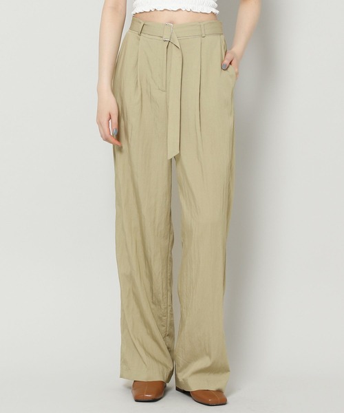 ALAND（エーランド）の「3.3Field Trip／BELTED SLACKS　2299895（スラックス・レディース・ブラック/カーキ/クリーム・FREE）」の11枚目の写真