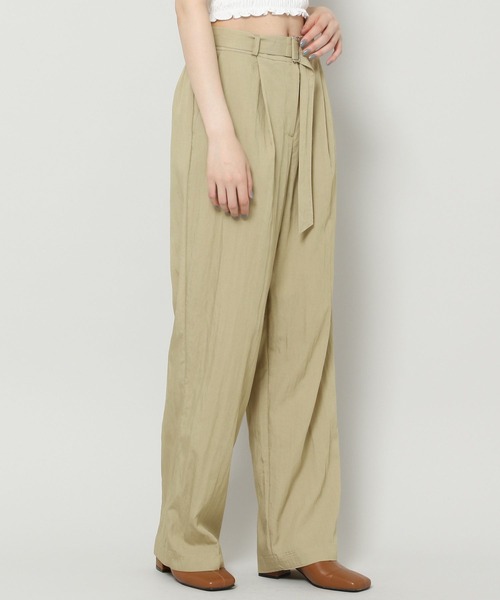 ALAND（エーランド）の「3.3Field Trip／BELTED SLACKS　2299895（スラックス・レディース・ブラック/カーキ/クリーム・FREE）」の12枚目の写真