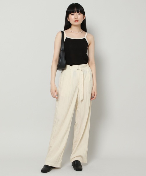 ALAND（エーランド）の「3.3Field Trip／BELTED SLACKS　2299895（スラックス・レディース・ブラック/カーキ/クリーム・FREE）」の16枚目の写真