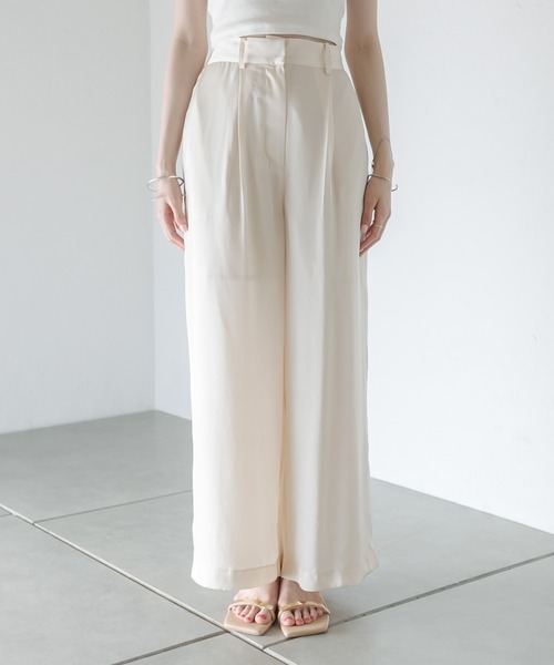 mystic(ミスティック)の「セットUPタックパンツ(その他パンツ・レディース・ネイビー/アイボリー・FREE)」の10枚目の写真