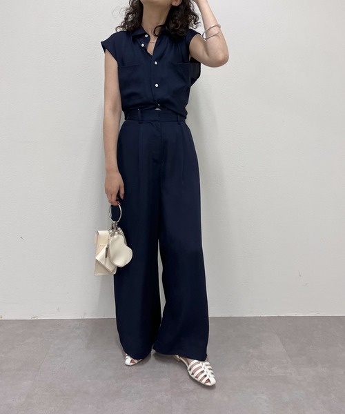 mystic(ミスティック)の「セットUPタックパンツ(その他パンツ・レディース・ネイビー/アイボリー・FREE)」の18枚目の写真