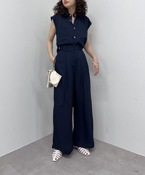 mystic(ミスティック)の「セットUPタックパンツ(その他パンツ・レディース・ネイビー/アイボリー・FREE)」の19枚目の写真