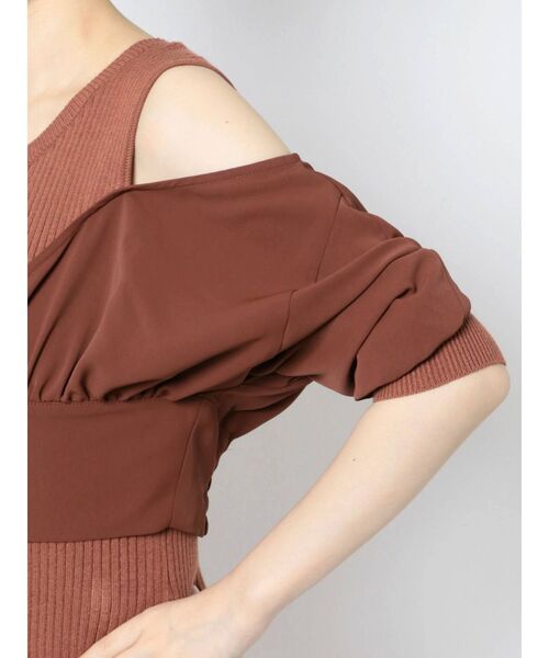 RESEXXY（リゼクシー）の「ドッキングニットワンピース（ワンピース・レディース・ブラック/ベージュ/オレンジ・FREE）」の17枚目の写真