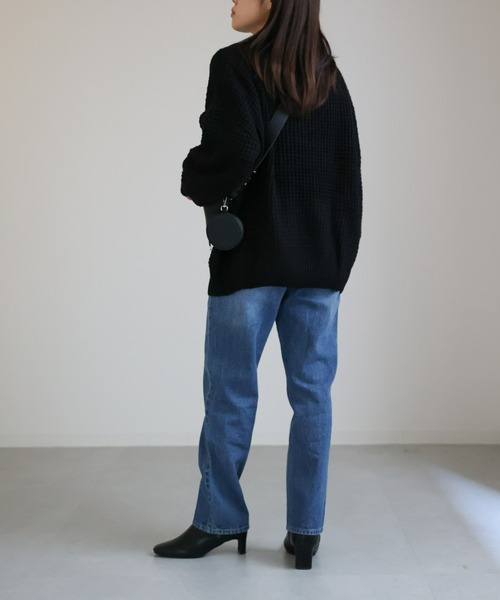 sakishimatokyo（サキシマトーキョー）の「ぽこぽこワッフル透かしニット（ニット/セーター・レディース・パープル/オフホワイト/グレイッシュベージュ/ブラック/イエロー系その他・FREE）」の18枚目の写真