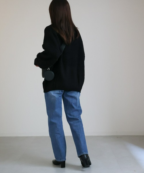 sakishimatokyo（サキシマトーキョー）の「ぽこぽこワッフル透かしニット（ニット/セーター・レディース・パープル/オフホワイト/グレイッシュベージュ/ブラック/イエロー系その他・FREE）」の19枚目の写真