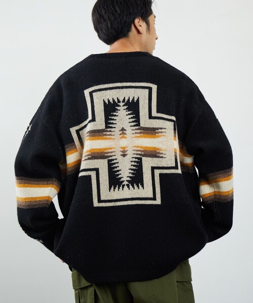 PENDLETON(ペンドルトン)の「PENDLETON/ペンドルトン ペンドルトン 別注 KNIT CARDIGAN/ジャカード ニット カーディガン(カーディガン/ボレロ・メンズ・オフホワイト/ブラウン/ブラック・MEDIUM/LARGE)」の13枚目の写真