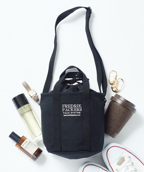 FREDRIK PACKERS（フレドリックパッカーズ）の「【FREDRIK PACKERS】1000D DRAWSTRING TOTE MINI（トートバッグ・レディース・ブラック/ベージュ/レオパード/マルチ・FREE）」の15枚目の写真