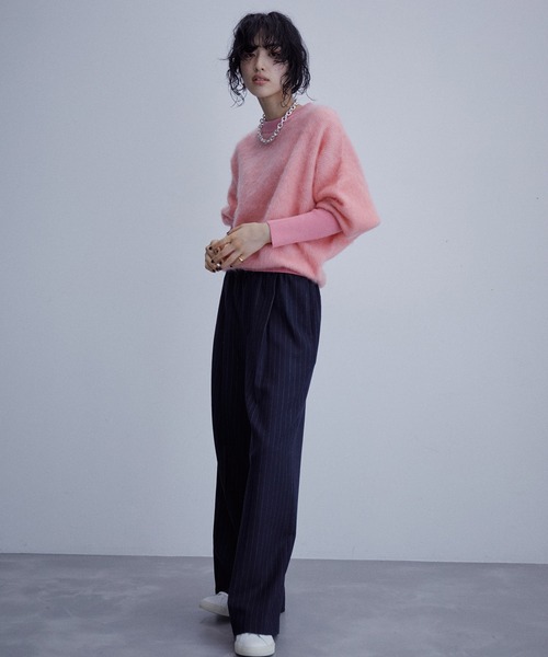 ADAM ET ROPE'（アダムエロペ）の「モヘヤプルオーバー（ニット/セーター・レディース・ブラック/グレー/ピンク・FREE）」の10枚目の写真