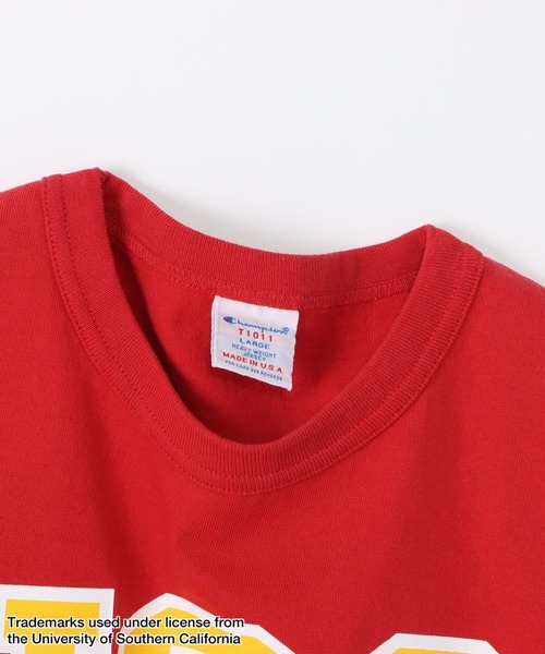 Champion(チャンピオン)の「【Champion/チャンピオン】メンズ MADE IN USA ティーテンイレブン ロングスリーブTシャツ(Tシャツ/カットソー・メンズ・ホワイト/レッド系その他6・MEDIUM/LARGE/X-LARGE)」の3枚目の写真