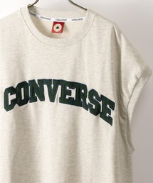 【CONVERSE／コンバース】カレッジロゴアップリケスウェットベスト/ビッグシルエット/ユニセックス