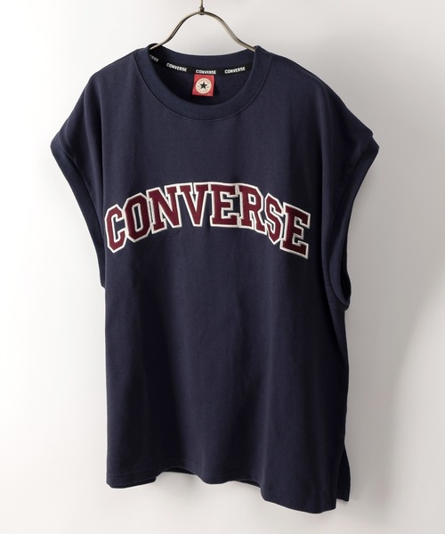 CONVERSE(コンバース)の「【CONVERSE/コンバース】カレッジロゴアップリケスウェットベスト/ビッグシルエット/ユニセックス(ベスト・レディース・チャコールグレー/アッシュグレー/ネイビー/ワイン・M/L/XL)」の12枚目の写真