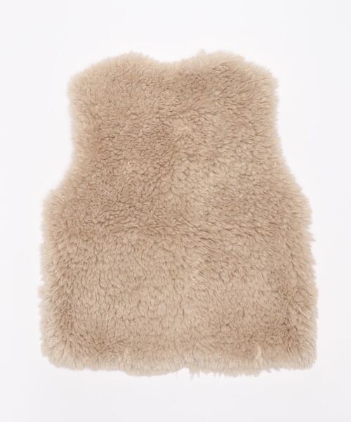 toucher du brise(トゥシェドブリーズ)の「エコファーベスト(ベスト・レディース・ベージュ/ピンク/ダークブラウン/オフホワイト・M)」の18枚目の写真