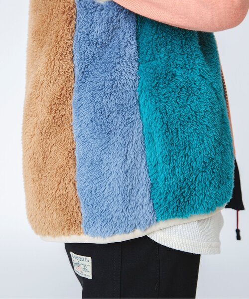 BREEZE（ブリーズ）の「ファーフリースベスト（ベスト・キッズ・チャコール/ピンク/アイボリー/レインボー・140/120/80/90/130/100/110）」の16枚目の写真