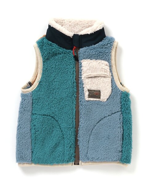 BREEZE（ブリーズ）の「ファーフリースベスト（ベスト・キッズ・チャコール/ピンク/アイボリー/レインボー・140/120/80/90/130/100/110）」の17枚目の写真