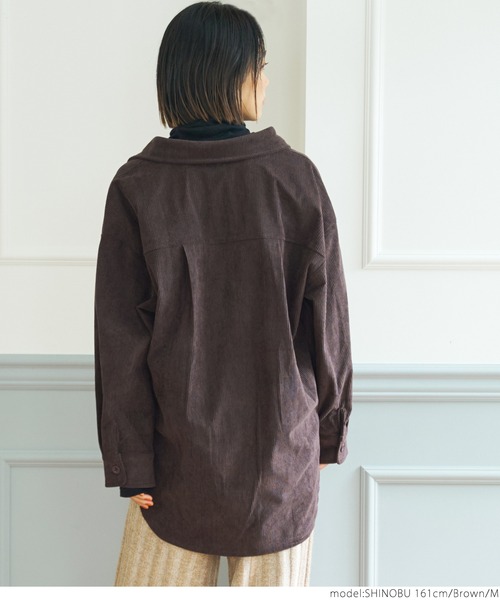 coca(coca)(コカ)の「コーデュロイシャツジャケット(その他アウター・レディース・ブラウン/ネイビー・M/L)」の7枚目の写真