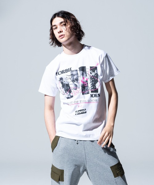 glamb(グラム)の「Forbidden Fruit T / フォビドゥンフルーツT(Tシャツ/カットソー・メンズ・ホワイト/ブラック・M/L/XL)」の4枚目の写真