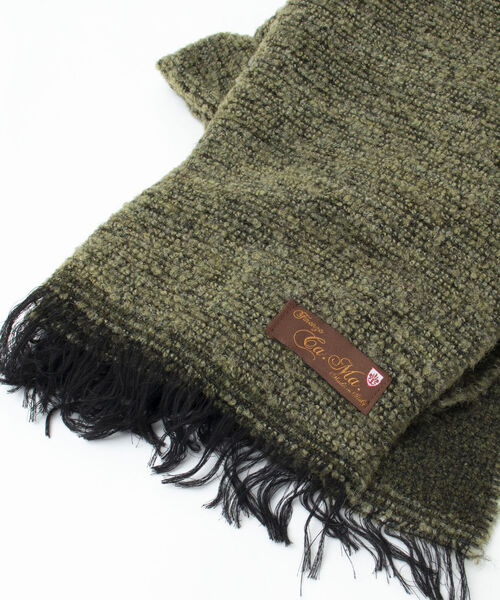 NOLLEY'S goodman（ノーリーズグッドマン）の「【Ca.Ma./カマ】別注 ブークレーストール ダブルフェイス（ストール/ショール・メンズ・グレー/オリーブ/グレイッシュブルー・FREE）」の9枚目の写真