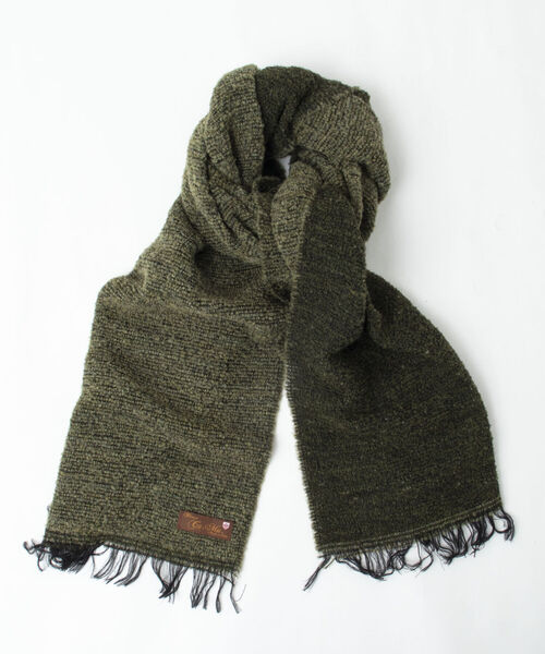 NOLLEY'S goodman（ノーリーズグッドマン）の「【Ca.Ma./カマ】別注 ブークレーストール ダブルフェイス（ストール/ショール・メンズ・グレー/オリーブ/グレイッシュブルー・FREE）」の10枚目の写真