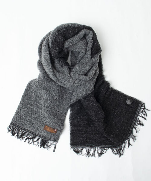 NOLLEY'S goodman（ノーリーズグッドマン）の「【Ca.Ma./カマ】別注 ブークレーストール ダブルフェイス（ストール/ショール・メンズ・グレー/オリーブ/グレイッシュブルー・FREE）」の11枚目の写真