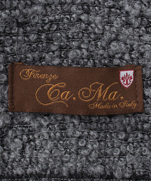 NOLLEY'S goodman（ノーリーズグッドマン）の「【Ca.Ma./カマ】別注 ブークレーストール ダブルフェイス（ストール/ショール・メンズ・グレー/オリーブ/グレイッシュブルー・FREE）」の15枚目の写真