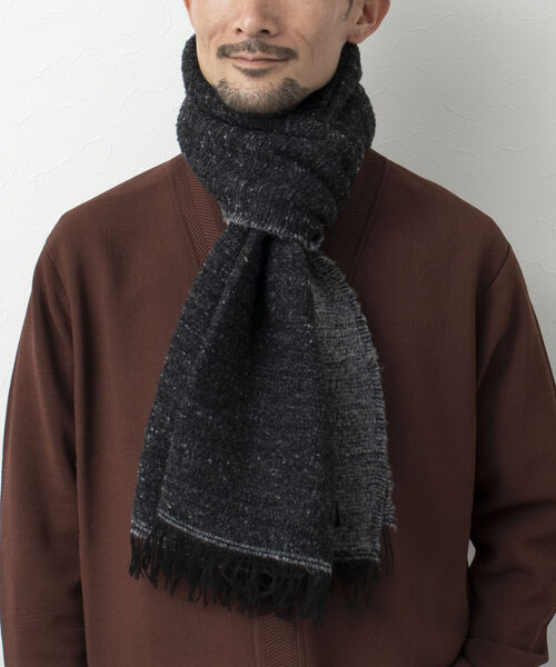 NOLLEY'S goodman（ノーリーズグッドマン）の「【Ca.Ma./カマ】別注 ブークレーストール ダブルフェイス（ストール/ショール・メンズ・グレー/オリーブ/グレイッシュブルー・FREE）」の16枚目の写真