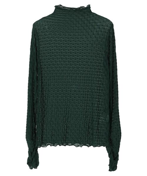 Sugar spoon(シュガースプーン)の「・SUGAR SPOON ジャカードハイネック(Tシャツ/カットソー・レディース・ベージュ/ブラック/グリーン/アイボリー・FREE)」の5枚目の写真