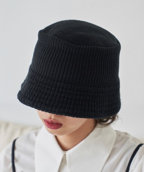 VACANCY（ヴァカンシー）の「バケットニットハット（ハット・レディース・ブラック/ベージュ・FREE）」の13枚目の写真