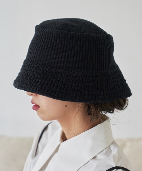 VACANCY（ヴァカンシー）の「バケットニットハット（ハット・レディース・ブラック/ベージュ・FREE）」の14枚目の写真