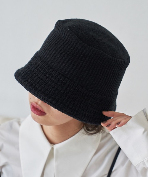 VACANCY（ヴァカンシー）の「バケットニットハット（ハット・レディース・ブラック/ベージュ・FREE）」の12枚目の写真